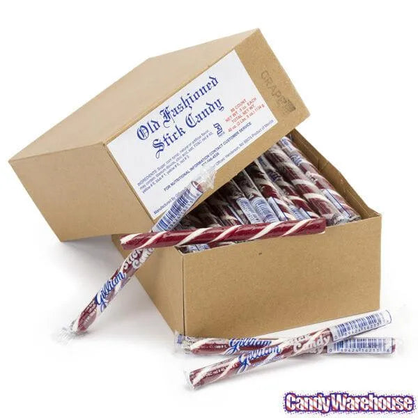 Old Fashioned Hard Candy Sticks - Grape: 80-Piece Box