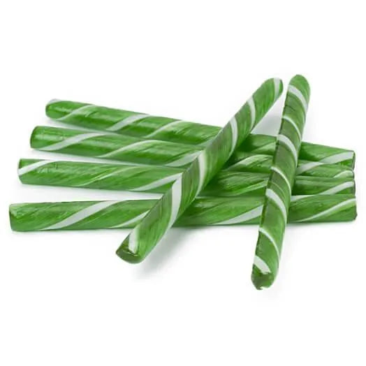 Old Fashioned Hard Candy Sticks - Green Apple: 80-Piece Box