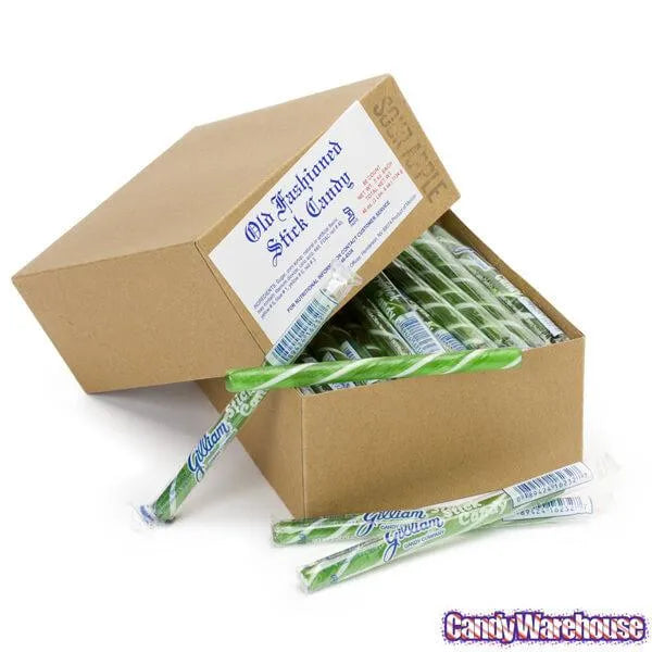 Old Fashioned Hard Candy Sticks - Green Apple: 80-Piece Box