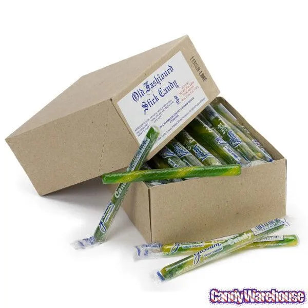 Old Fashioned Hard Candy Sticks - Lemon Lime: 80-Piece Box