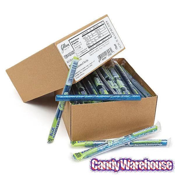 Old Fashioned Hard Candy Sticks - Sour Raspberry: 80-Piece Box