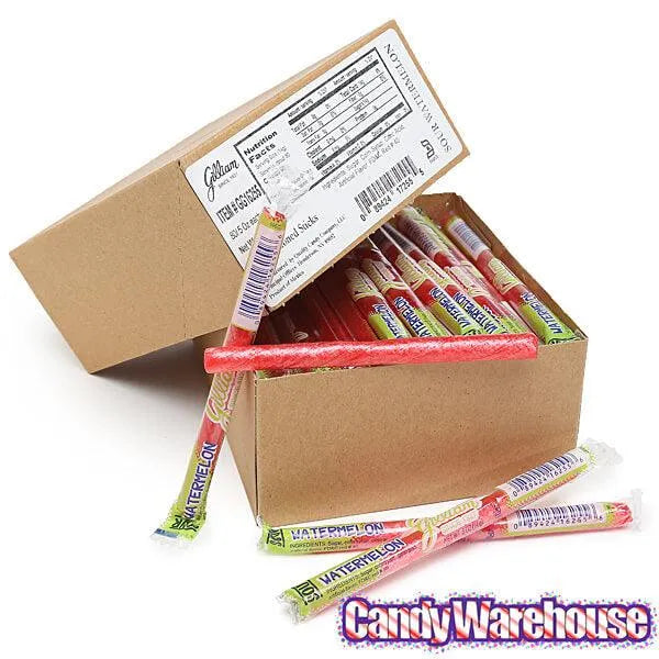 Old Fashioned Hard Candy Sticks - Sour Watermelon: 80-Piece Box