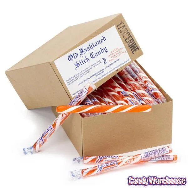 Old Fashioned Hard Candy Sticks - Tangerine: 80-Piece Box