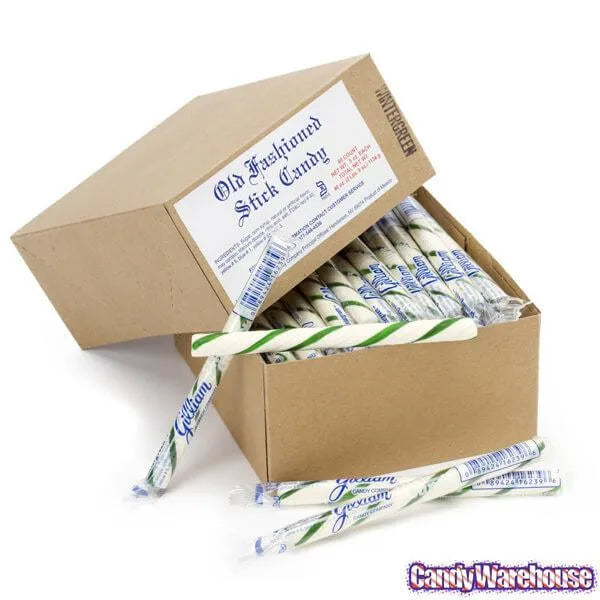 Old Fashioned Hard Candy Sticks - Wintergreen: 80-Piece Box