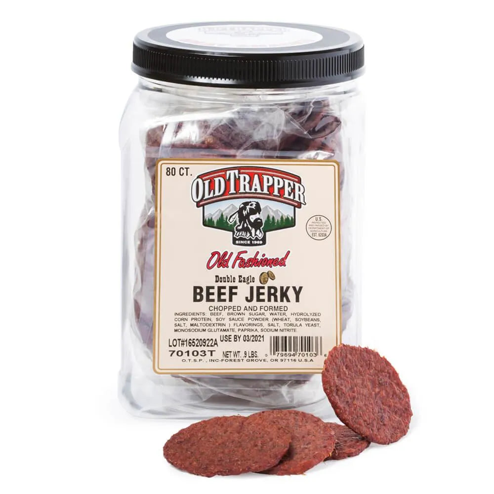 Old Trapper Double Eagle Old Fashion Beef Jerky 80ct Jar