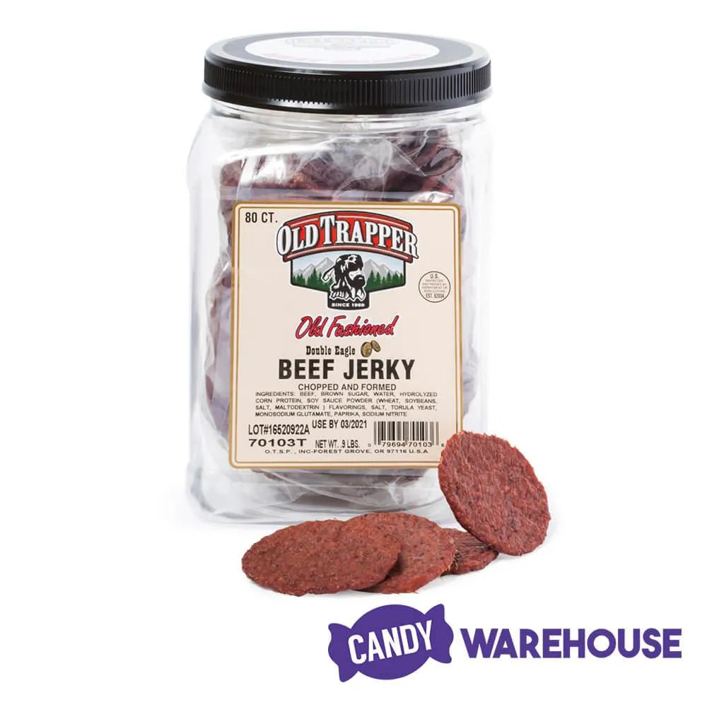 Old Trapper Double Eagle Old Fashion Beef Jerky 80ct Jar