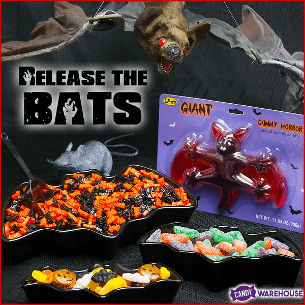 Orange & Black Candy Bats: 4LB Bag