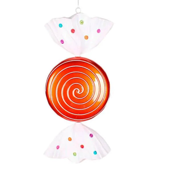 Orange Candy Jewel Swirl Ornament - 18.5 Inch