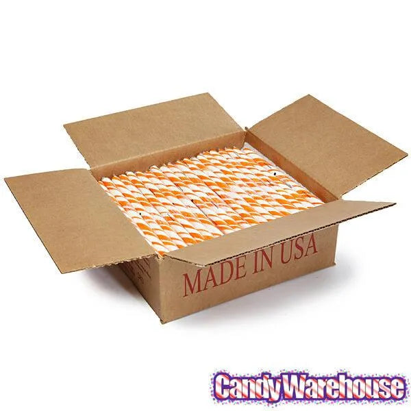 Orange Hard Candy Sticks: 100-Piece Box