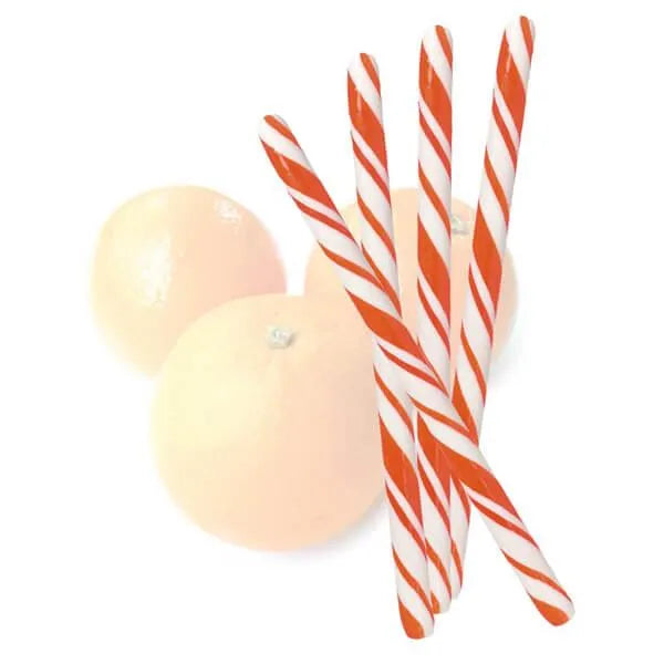 Orange Hard Candy Sticks: 100-Piece Box