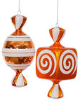 Orange Large Candy Ornaments - 8 Inch: 2-Piece Box