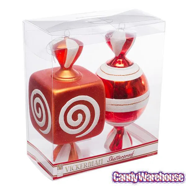 Orange Large Candy Ornaments - 8 Inch: 2-Piece Box