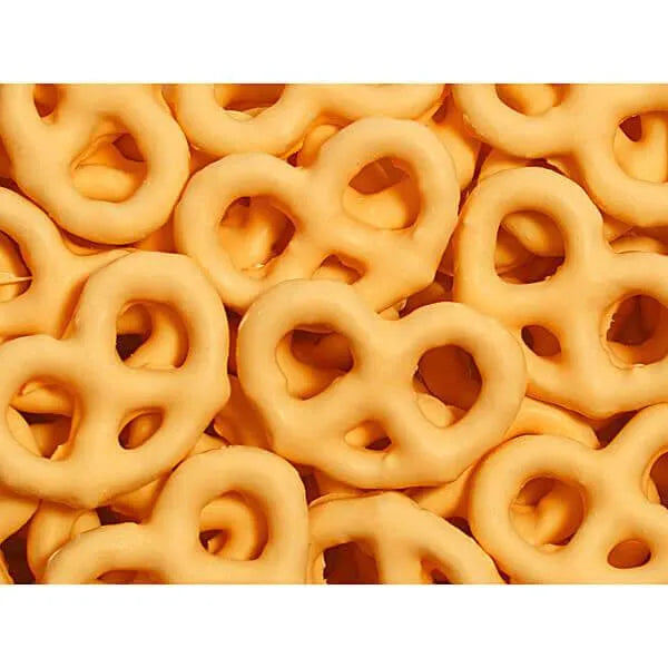 Orange Yogurt Covered Mini Pretzels: 1LB Bag