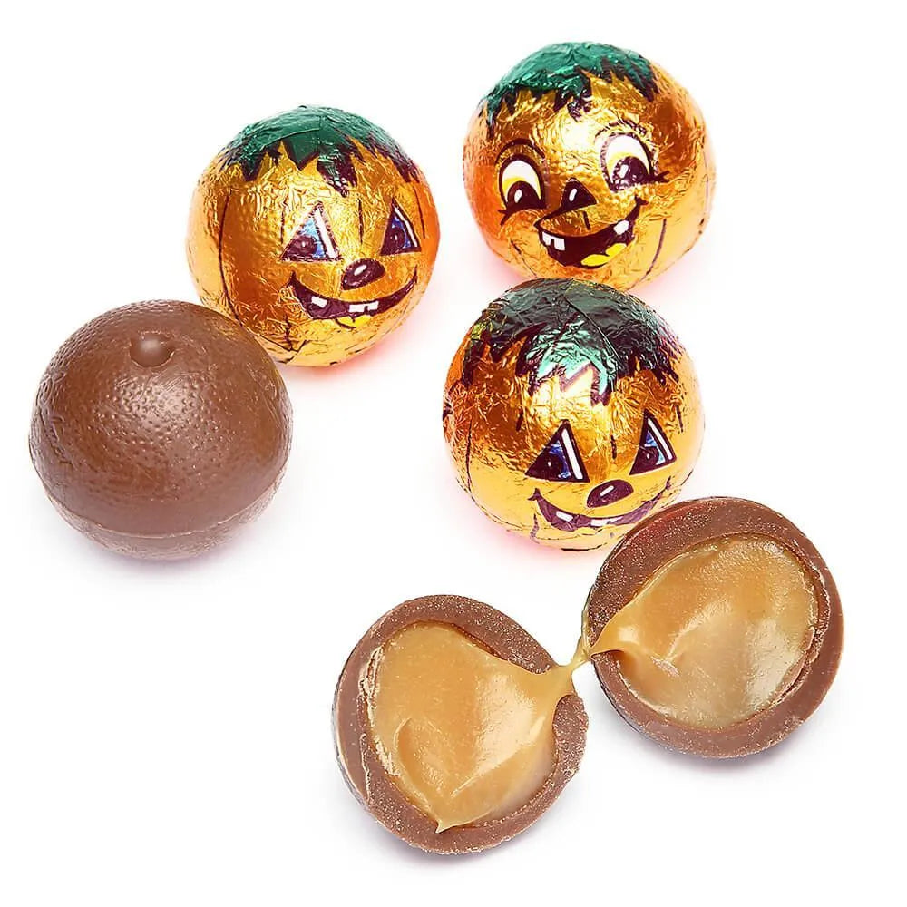 Palmer Caramel Filled Chocolate Pumpkins Candy: 4LB Bag