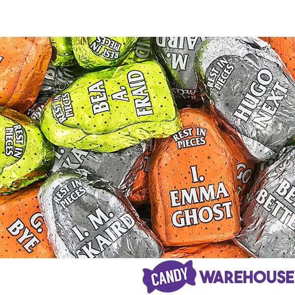 Palmer Foil Wrapped Chocolate Gravestones Halloween Candy: 4LB Bag