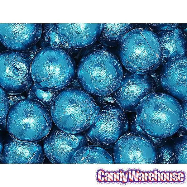 Palmer Foiled Caramel Filled Chocolate Candy Balls - Caribbean Blue: 5LB Bag