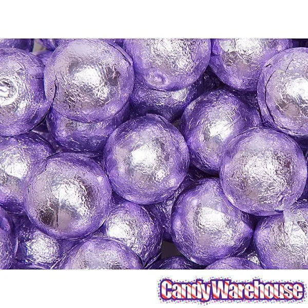 Palmer Foiled Caramel Filled Chocolate Candy Balls - Lavender: 5LB Bag