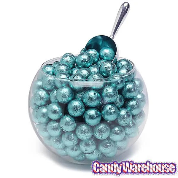 Palmer Foiled Caramel Filled Chocolate Candy Balls - Robin Egg Blue: 5LB Bag