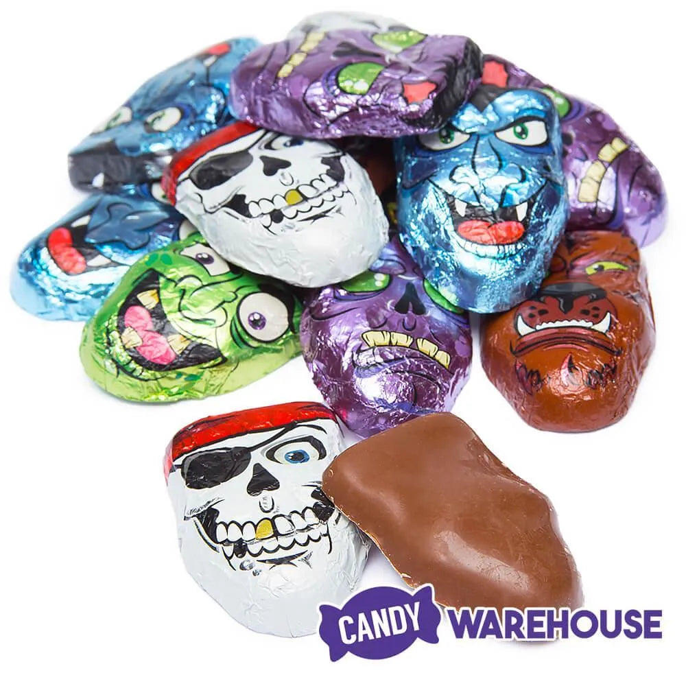 Palmer Foiled Chocolate Monster Heads: 4LB Bag