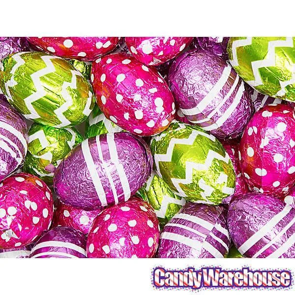 Palmer Foiled Hollow Chocolate Easter Eggs: 4LB Bag