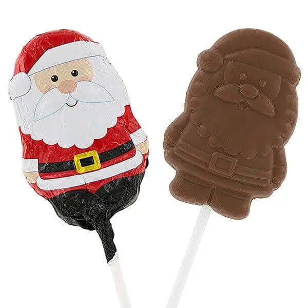 Palmer Foiled Milk Chocolate Santa Pops: 18-Piece Box