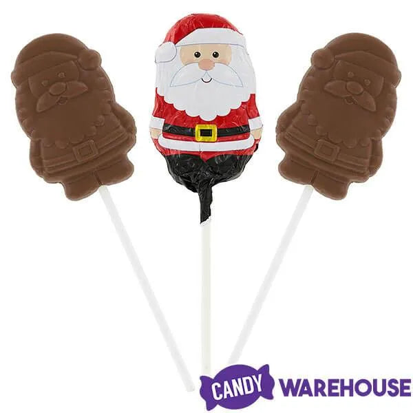 Palmer Foiled Milk Chocolate Santa Pops: 18-Piece Box