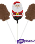 Palmer Foiled Milk Chocolate Santa Pops: 18-Piece Box