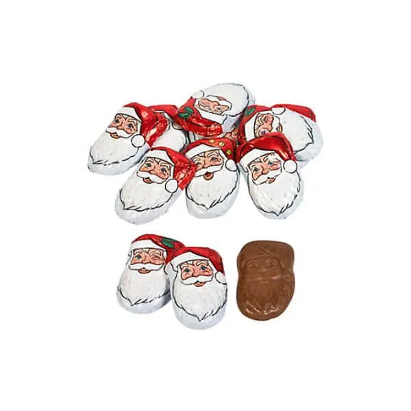 Palmer Foiled Milk Chocolate Santas with Caramel Filling: 4LB Bag