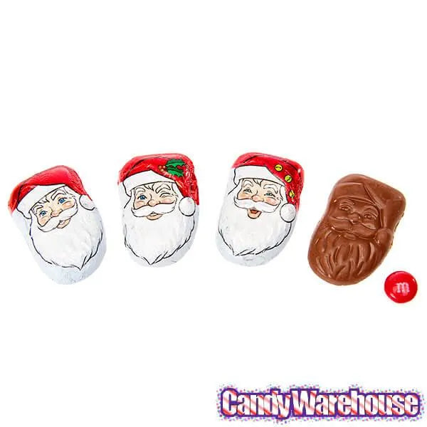 Palmer Foiled Milk Chocolate Santas with Caramel Filling: 4LB Bag