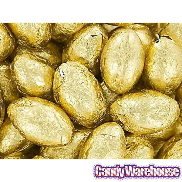 Palmer Gold Foiled Chocolate Eggs in Mesh Bags: 18-Piece Box