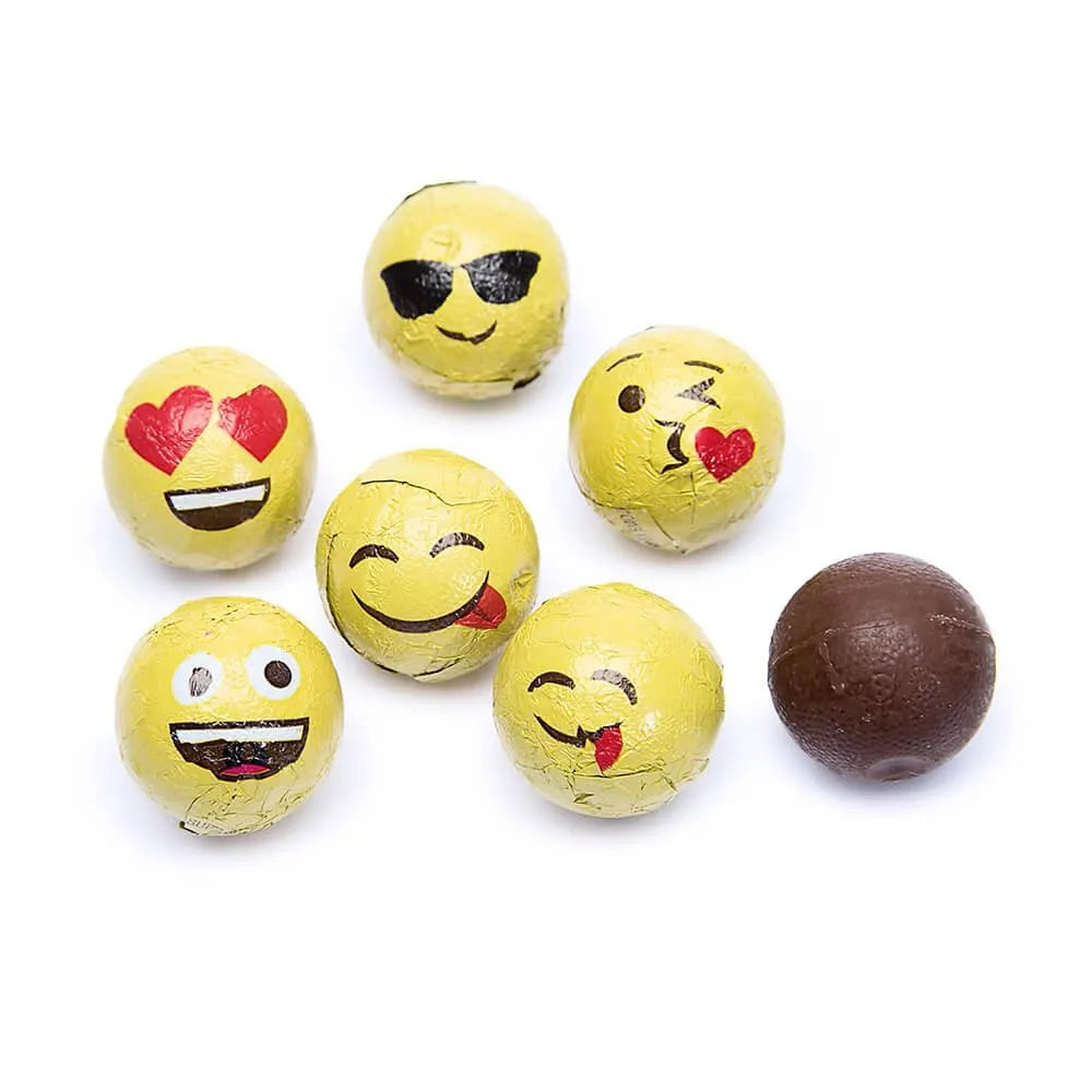 Palmer Love Xpressions Valentine Emojis Foiled Chocolate Balls: 15-Ounce Bag