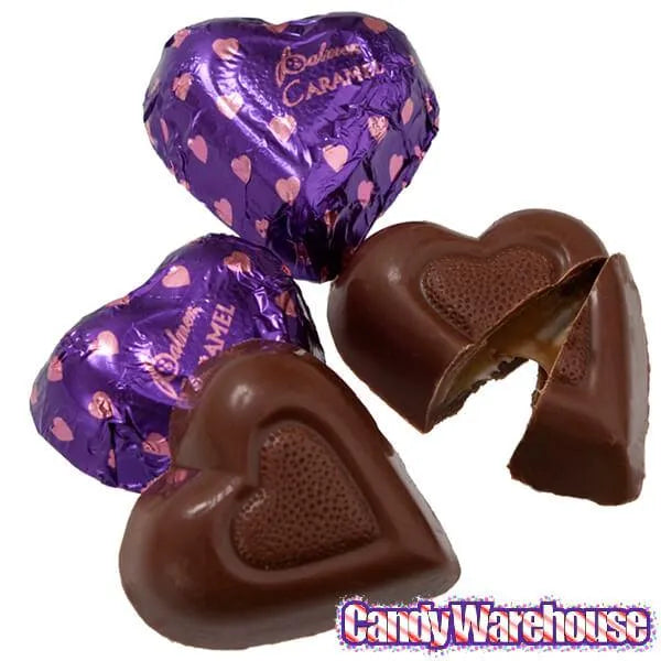 Palmer Purple Foiled Caramel Filled Milk Chocolate Hearts: 4LB Bag