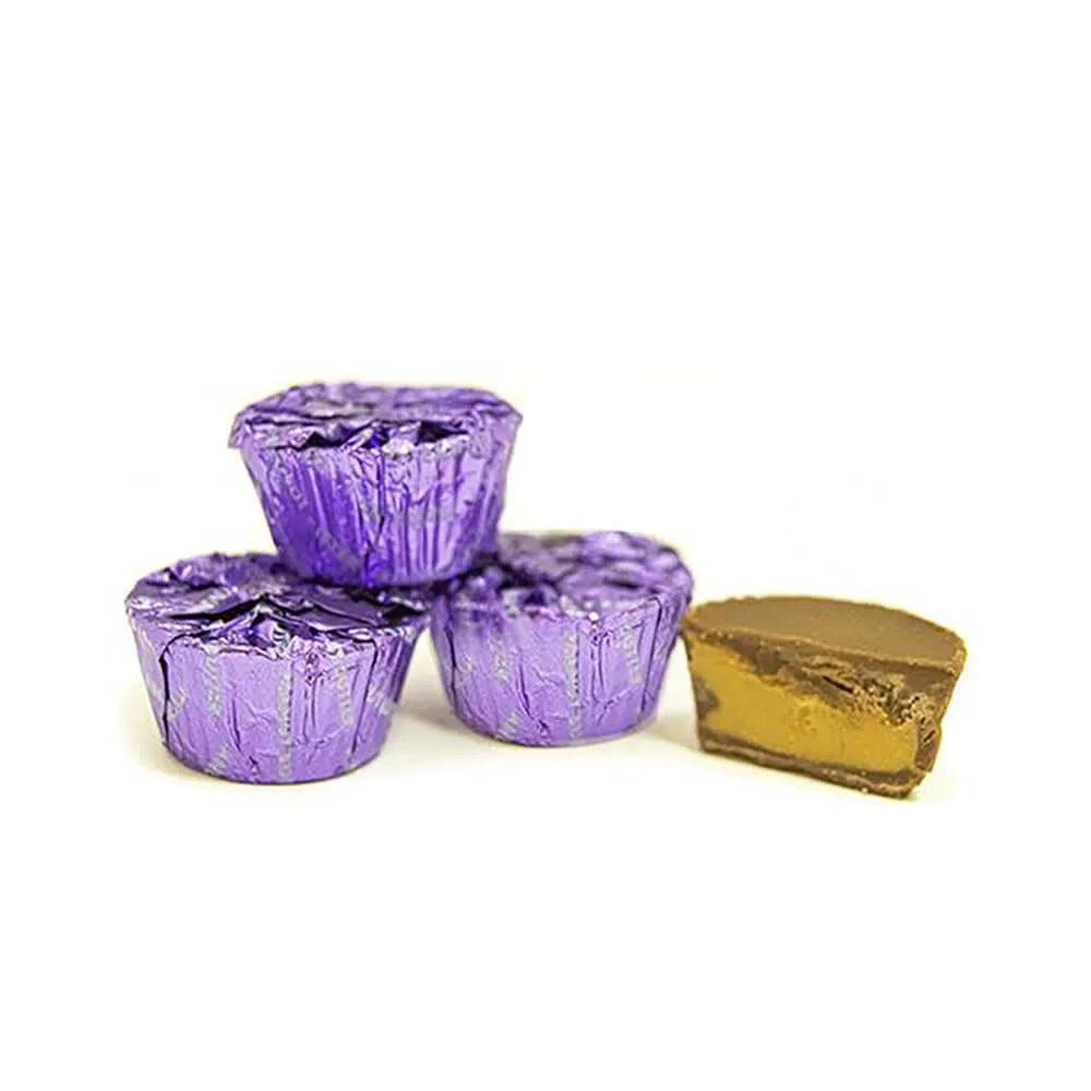 Palmer Purple Foiled Peanut Butter Cups: 4LB Bag