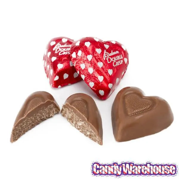 Palmer Red Foiled Double Crisp Chocolate Hearts: 4LB Bag