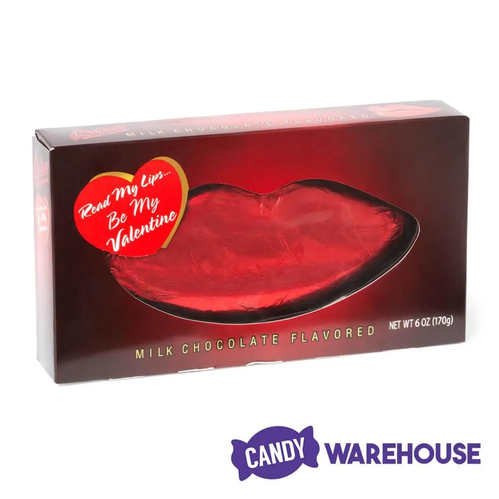 Palmer Red Foiled Giant Milk Chocolate Lips in Gift Box