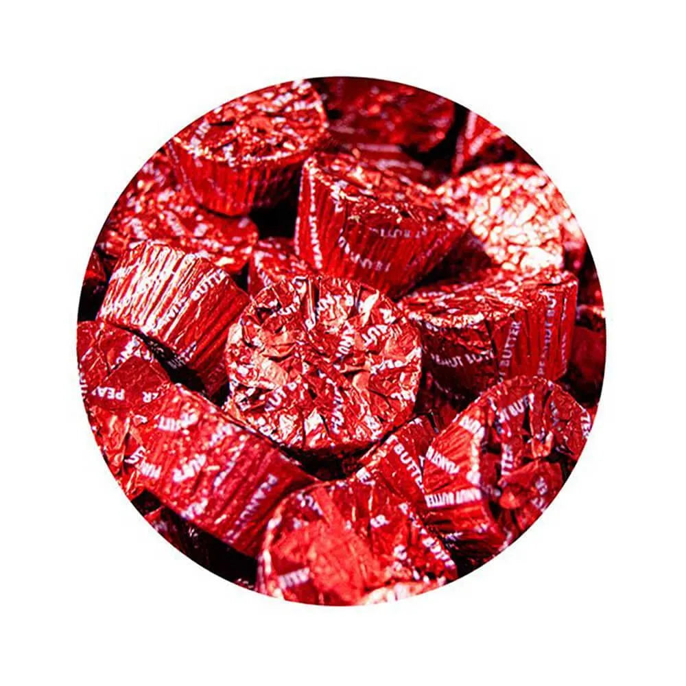 Palmer Red Foiled Peanut Butter Cups: 4LB Bag