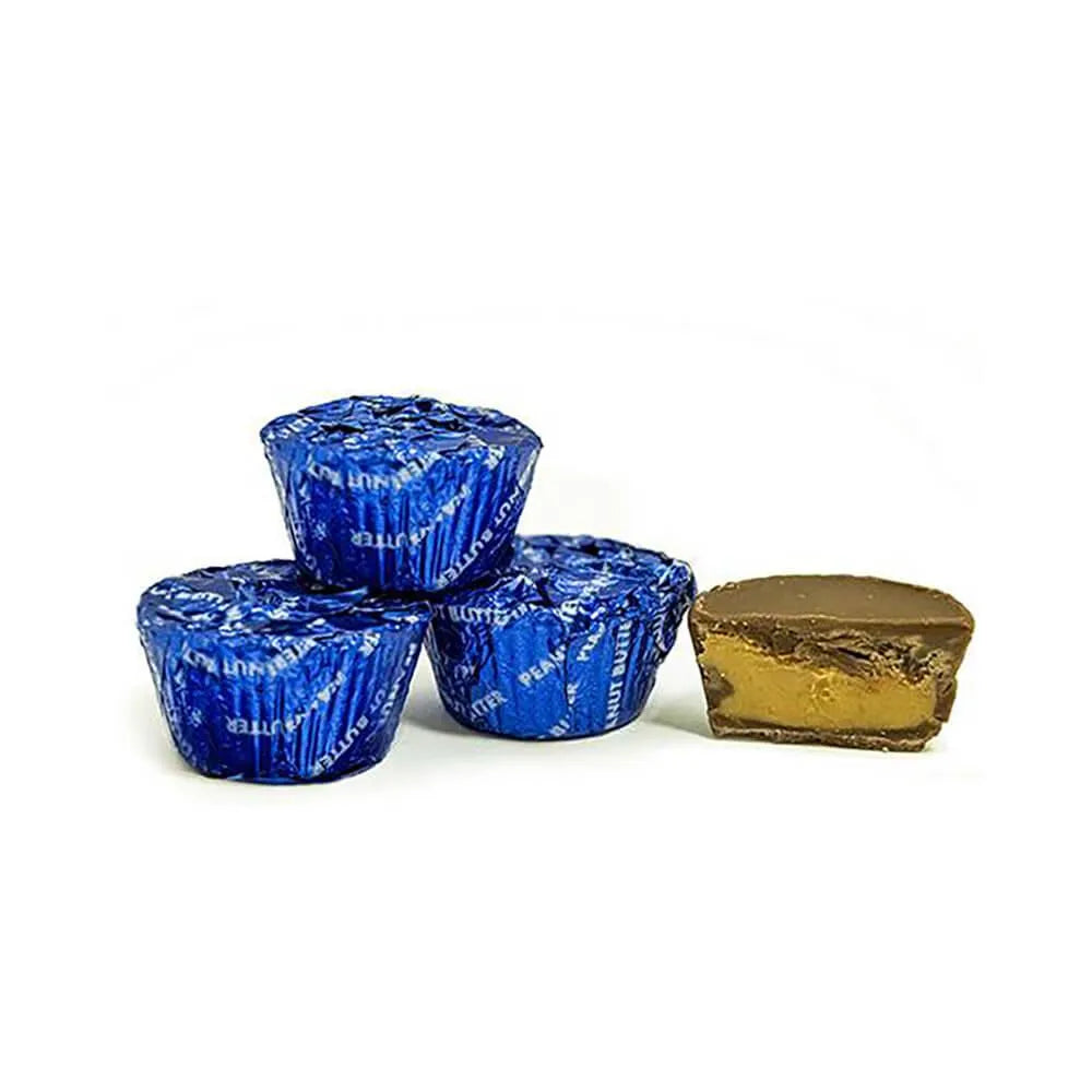 Palmer Royal Blue Foiled Peanut Butter Cups: 4LB Bag