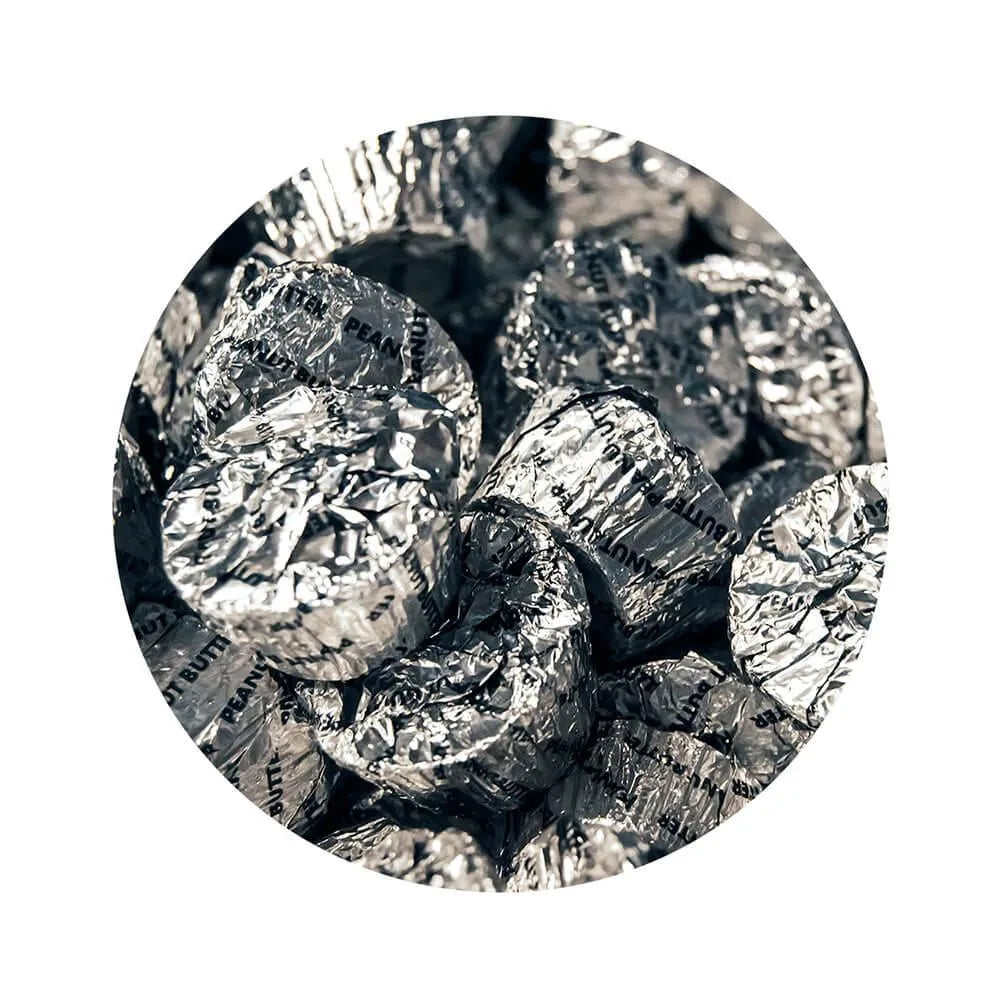 Palmer Silver Foiled Peanut Butter Cups: 4LB Bag