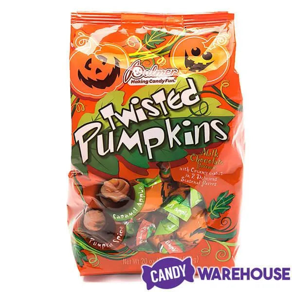 Palmer Twist Wrapped Milk Chocolate Pumpkins: 25-Piece Bag