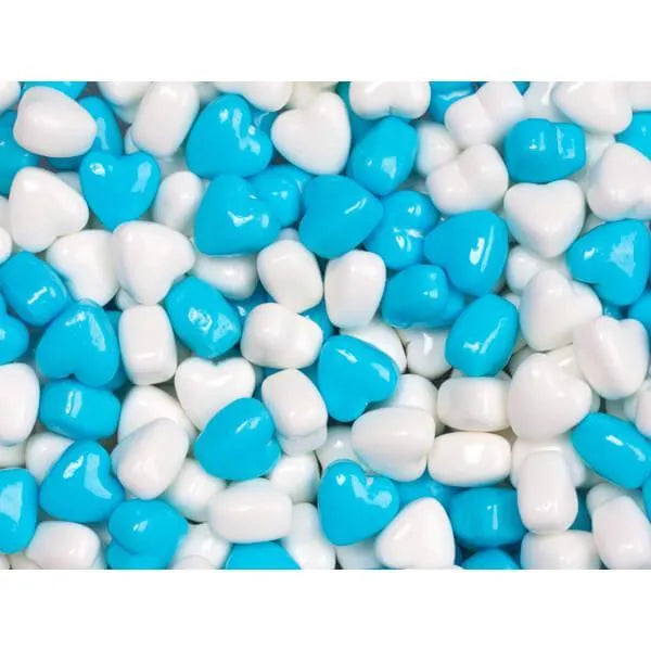 Pastel Blue & White Candy Hearts: 10-Ounce Bag