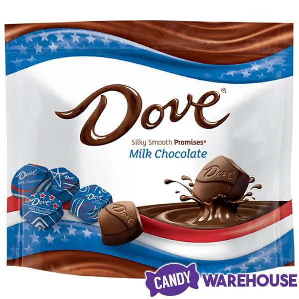 Patriotic USA Dove Milk Chocolate Squares: 30-Piece Bag