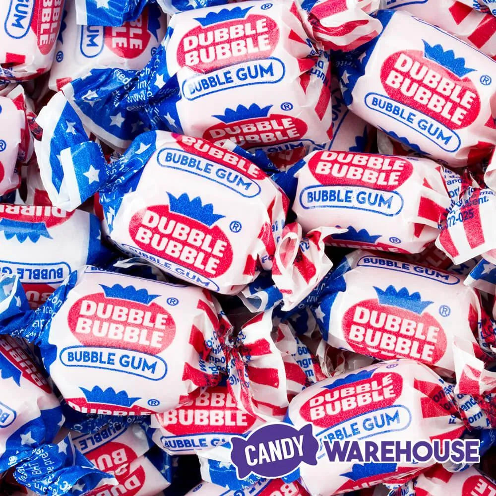 Patriotic USA Flag Wrapped Dubble Bubble Bubblegum: 11.5-Ounce Bag