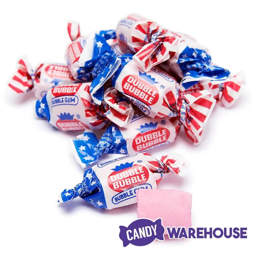 Patriotic USA Flag Wrapped Dubble Bubble Bubblegum: 11.5-Ounce Bag