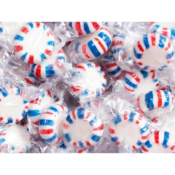 Patriotic USA Peppermint Starlight Mints Candy: 5LB Bag