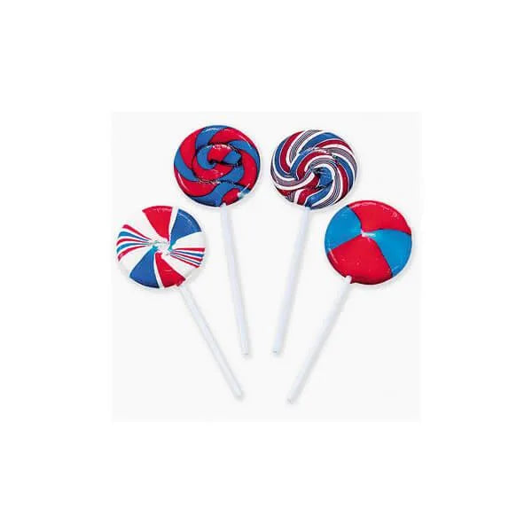 Patriotic USA Swirl Pops: 12-Piece Box