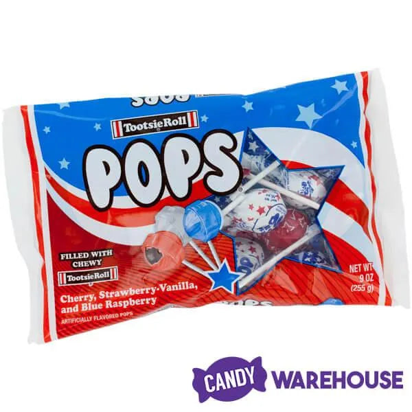 Patriotic USA Tootsie Pops: 15-Piece Bag