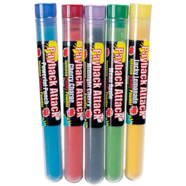 Payback Attack Sour Powder Candy Test Tubes: 35-Piece Tub