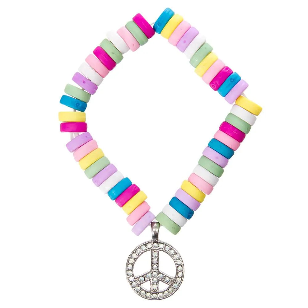 Peace Pendant Candy Bracelet