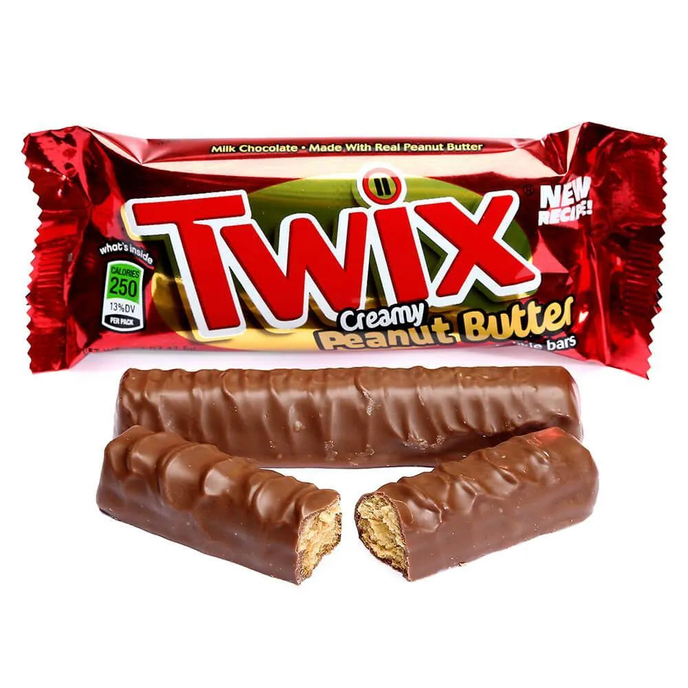 Peanut Butter Twix Candy Bars: 18-Piece Box