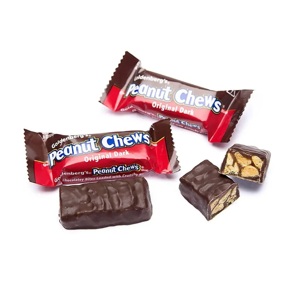 Peanut Chews Mini Size Candy Bars - Original Dark: 100-Piece Box